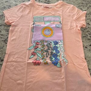 Cat & Jack Tee with Camera and Floral Design